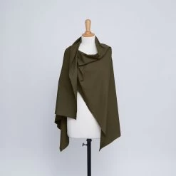 T20A00046 | Washed Cotton Poplin -Nona Source Shop T20A00046 MilitaryOlive 02