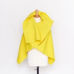 T20A00237 | Double Face Wool Blanket -Nona Source Shop T20A00237 VibrantYellow 02