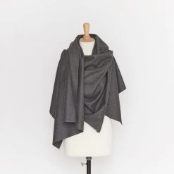 T20A00243 | Wool Drap Suiting -Nona Source Shop T20A00243 Licorice 02