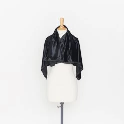 T21B00478 | Viscose And Silk Liquid Velvet 7 T21B00478 | Viscose And Silk Liquid Velvet -Nona Source Shop T21B00478 Black 02