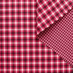 T21C00589 | Splittable Double Face Wool Check -Nona Source Shop T21C00589 Barberry 01