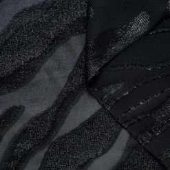 T22A01106 | Lamé Zebra Silk Crepe 7 T22A01106 | Lamé Zebra Silk Crepe -Nona Source Shop T22A01106 Black 01