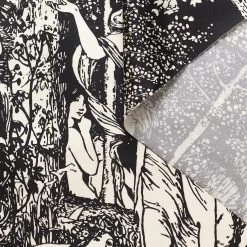 T22A01445 | Figure Printed Silk Twill 9 T22A01445 | Figure Printed Silk Twill -Nona Source Shop T22A01445 Black 01