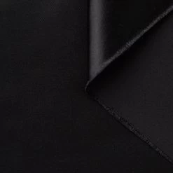 T22A01531 | Viscose & Wool Glossy Satin -Nona Source Shop T22A01531 Black 01