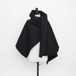 T22A01575 | Bonded Structured Wool Crepe -Nona Source Shop T22A01575 Black 02