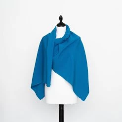 T22A01704 | Double Face Wool & Silk Crepe -Nona Source Shop T22A01704 SnorkelBlue 02