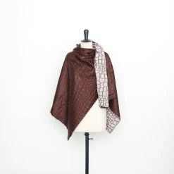 T22A02546 | Shiny Croco Jacquard -Nona Source Shop T22A02546 SealBrown 02