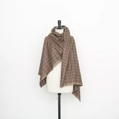 T22A02941 | Check Wool Flannel -Nona Source Shop T22A02941 Walnut 02