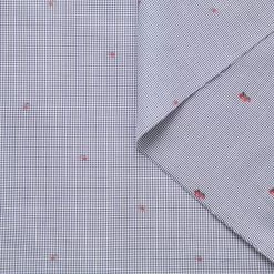 T22I00915 | Gingham Poplin With Flower Detail