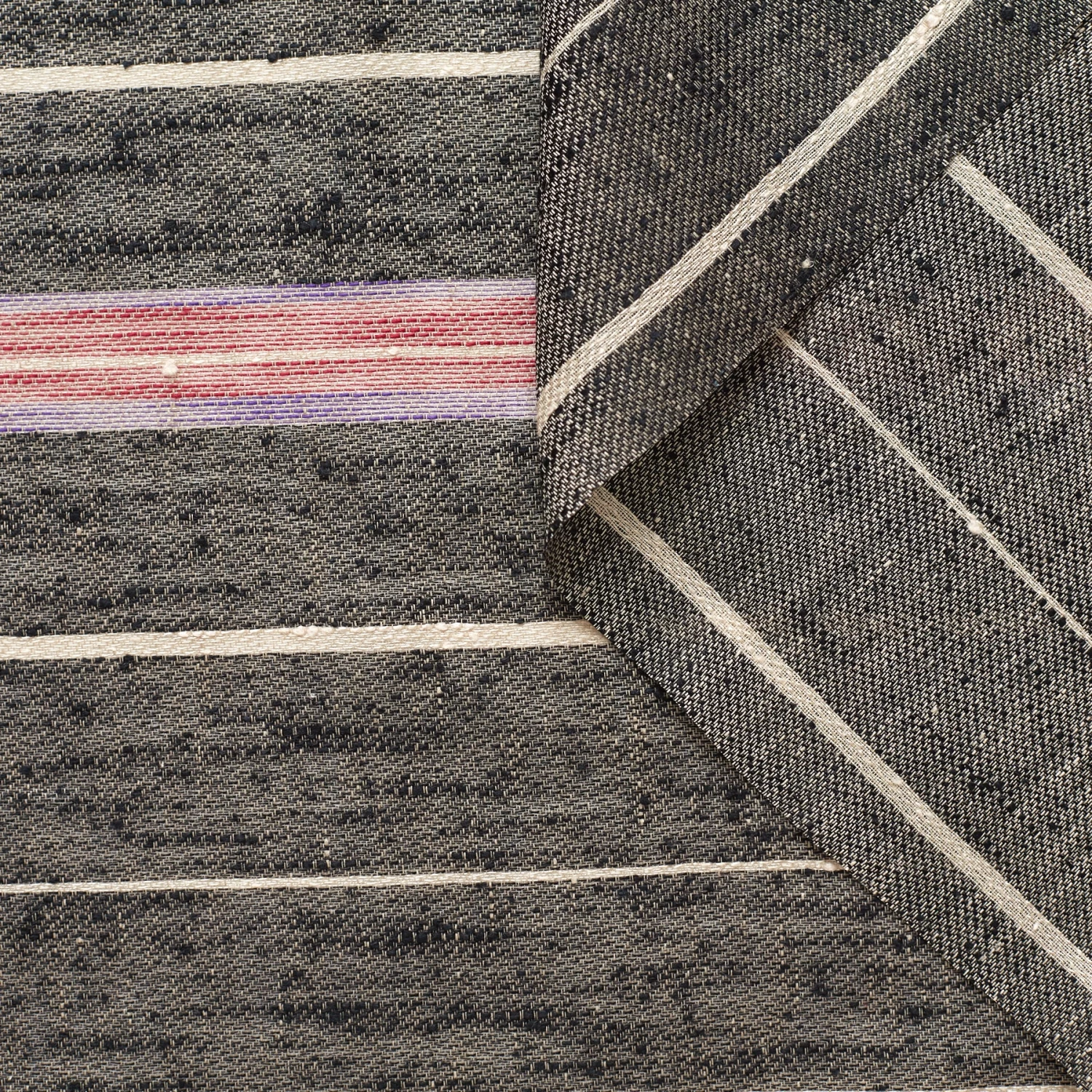 T22N01276 | Silk & Linen Striped Tweed 4 T22N01276 | Silk & Linen Striped Tweed - Image 2