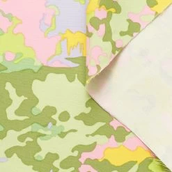 T22N01291 | Wool & Silk Colorful Camo