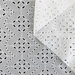 T22V03320 | Floral Broderie Anglaise On Cotton Voile