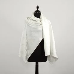 T22V03394 | Viscose Floral Jacquard -Nona Source Shop T22V03394 BlancdeBlanc 02