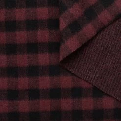 T23K04214 | Gingham Hairy Wool Drap