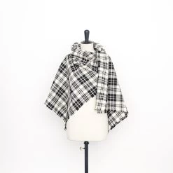 T23M05060 | Bonded Dry Wool Tartan -Nona Source Shop T23M05060 BrilliantWhite 02