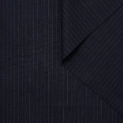 T24A11377 | Striped Wool Suiting -Nona Source Shop T24A11377 NavyBlazer 01