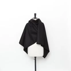 T24J06821 | Double Face Virgin Wool & Cashmere -Nona Source Shop T24J06821 Black 02