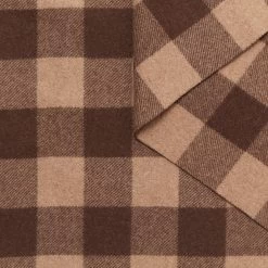 T24K08660 | Checked Wool Drap 8 T24K08660 | Checked Wool Drap -Nona Source Shop T24K08660 CocoaBrown 01