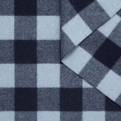 T24K08660 | Checked Wool Drap 9 T24K08660 | Checked Wool Drap -Nona Source Shop T24K08660 DarkSapphire 01
