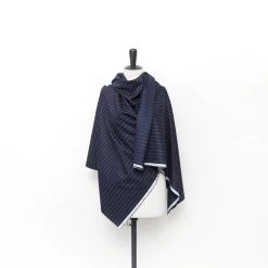 T24K08700 | Pinstripe Wool Flannel -Nona Source Shop T24K08700 DarkSapphire 02