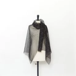 T24M06602 | Plumetis Cotton Organza 9 T24M06602 | Plumetis Cotton Organza -Nona Source Shop T24M06602 Black 02