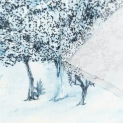 T24M09974 | Forest Print Velvet