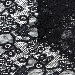 T24M10226 | Floral Cotton Lace -Nona Source Shop T24M10226 Black 01