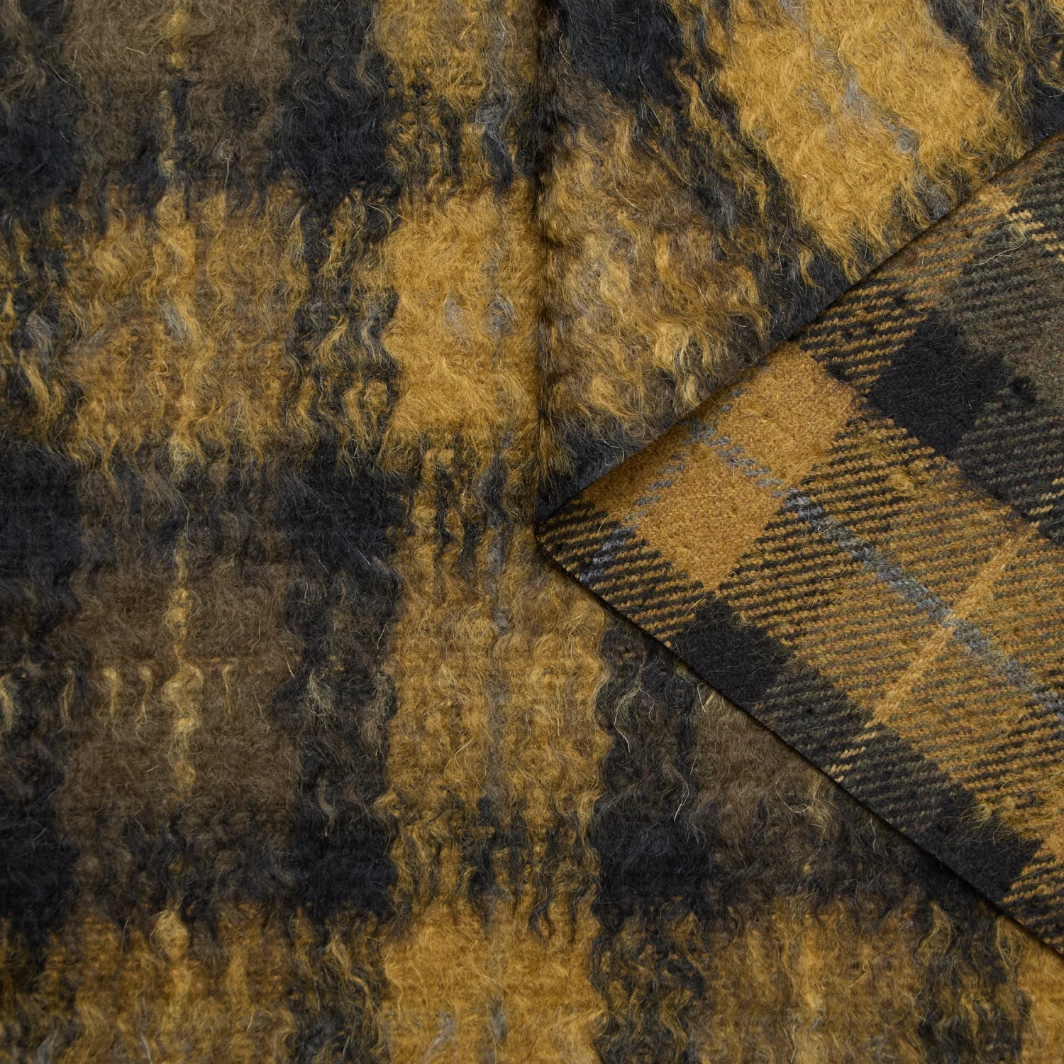 T24M10453 | Double Face Hairy Wool & Mohair Tartan 4 T24M10453 | Double Face Hairy Wool & Mohair Tartan - Image 2
