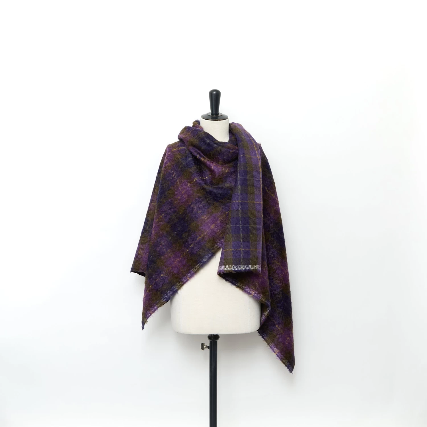 T24M10453 | Double Face Hairy Wool & Mohair Tartan 6 T24M10453 | Double Face Hairy Wool & Mohair Tartan - Image 4