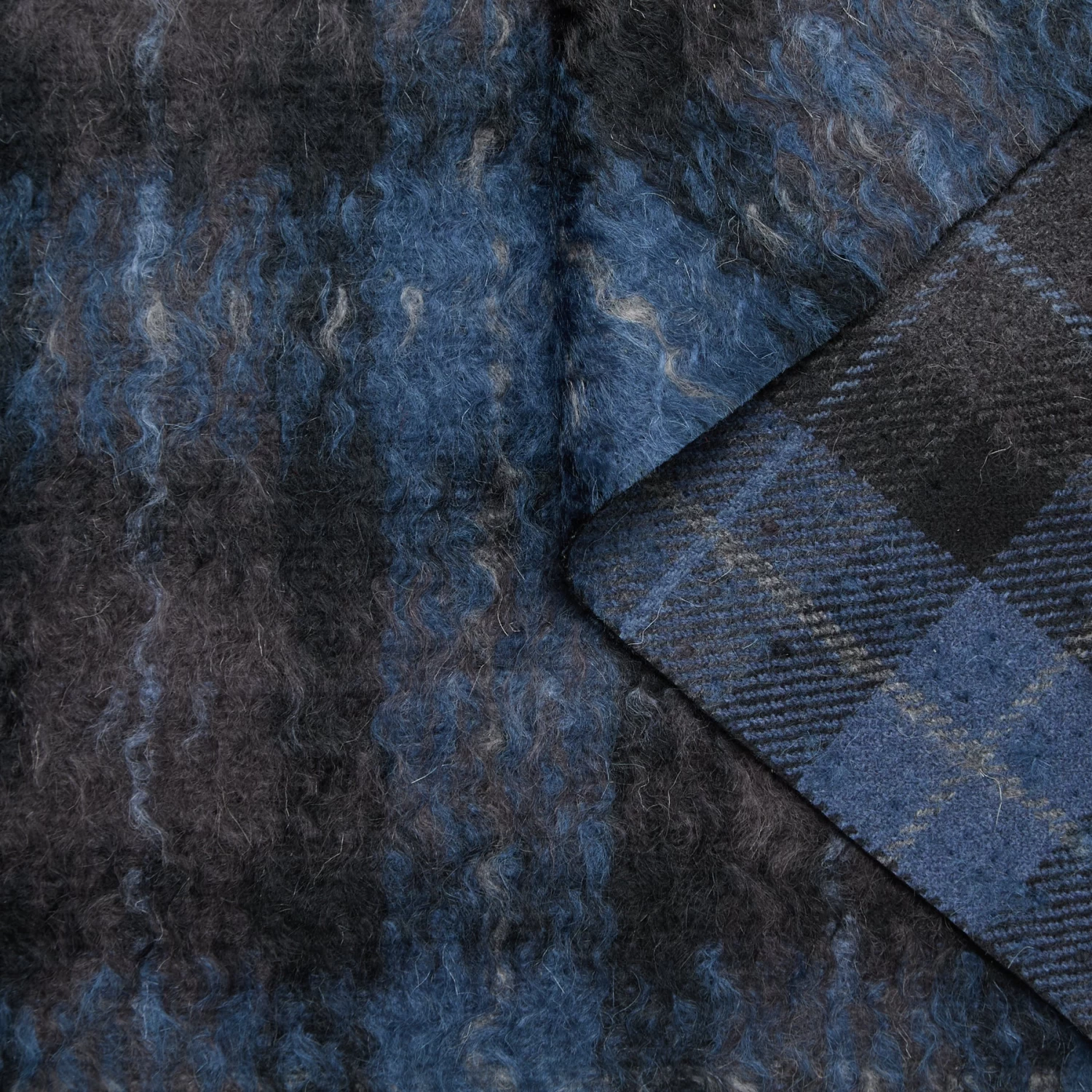 T24M10453 | Double Face Hairy Wool & Mohair Tartan 11 T24M10453 | Double Face Hairy Wool & Mohair Tartan - Image 9