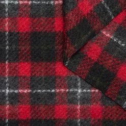 T24M10455 | Fluffy Mohair Tartan RWS -Nona Source Shop T24M10455 EquestrianRed 01