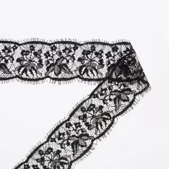 T24M10465 | Viscose Floral Galloon 6cm 7 T24M10465 | Viscose Floral Galloon 6cm -Nona Source Shop T24M10465 Black 01