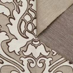 T24Q06520 | Cotton & Linen Baroque Jacquard 8 T24Q06520 | Cotton & Linen Baroque Jacquard -Nona Source Shop T24Q06520 Cocoa 01