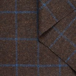 T24Q06551 | Fire Retardant Virgin Wool Windowpane -Nona Source Shop T24Q06551 FrenchRoast 01