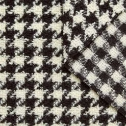 T24Y09633 | Chunky Houndstooth Wool Tweed