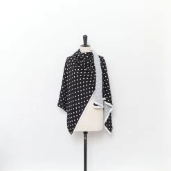 T25Y12025 | Dots Printed Viscose Crepe -Nona Source Shop T25Y12025 Black 02